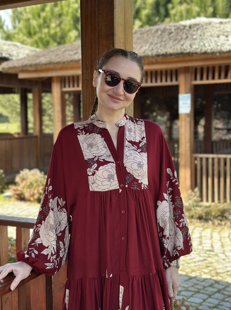 Printed Peony – فستان بطبعة الفاوانيا