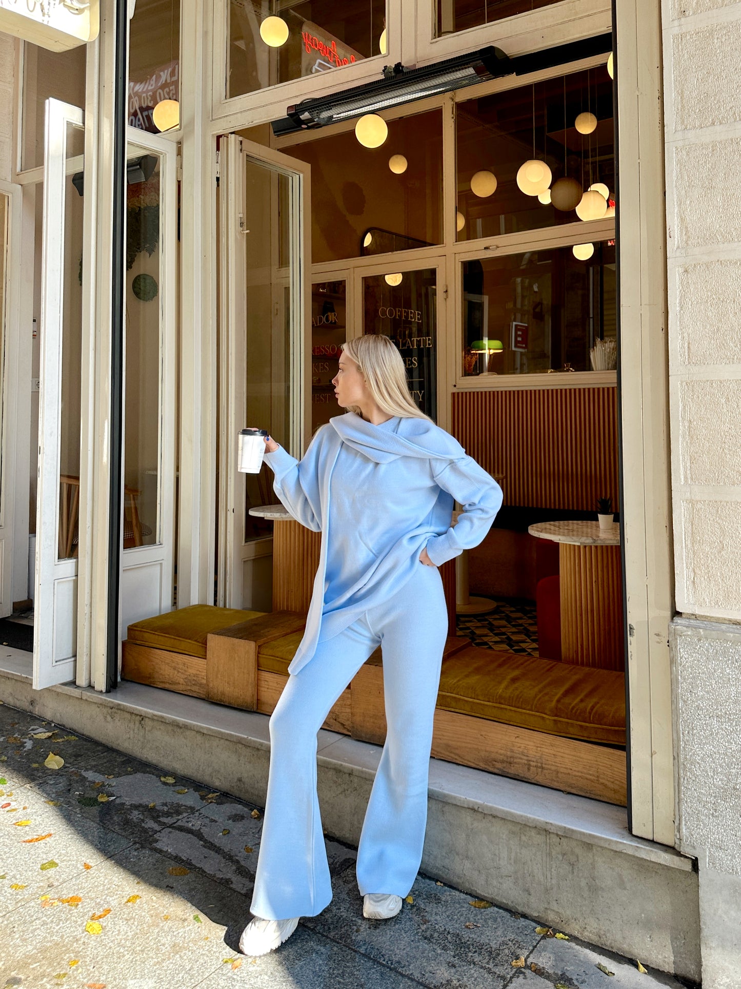 Knit Set with Shoulder Detail