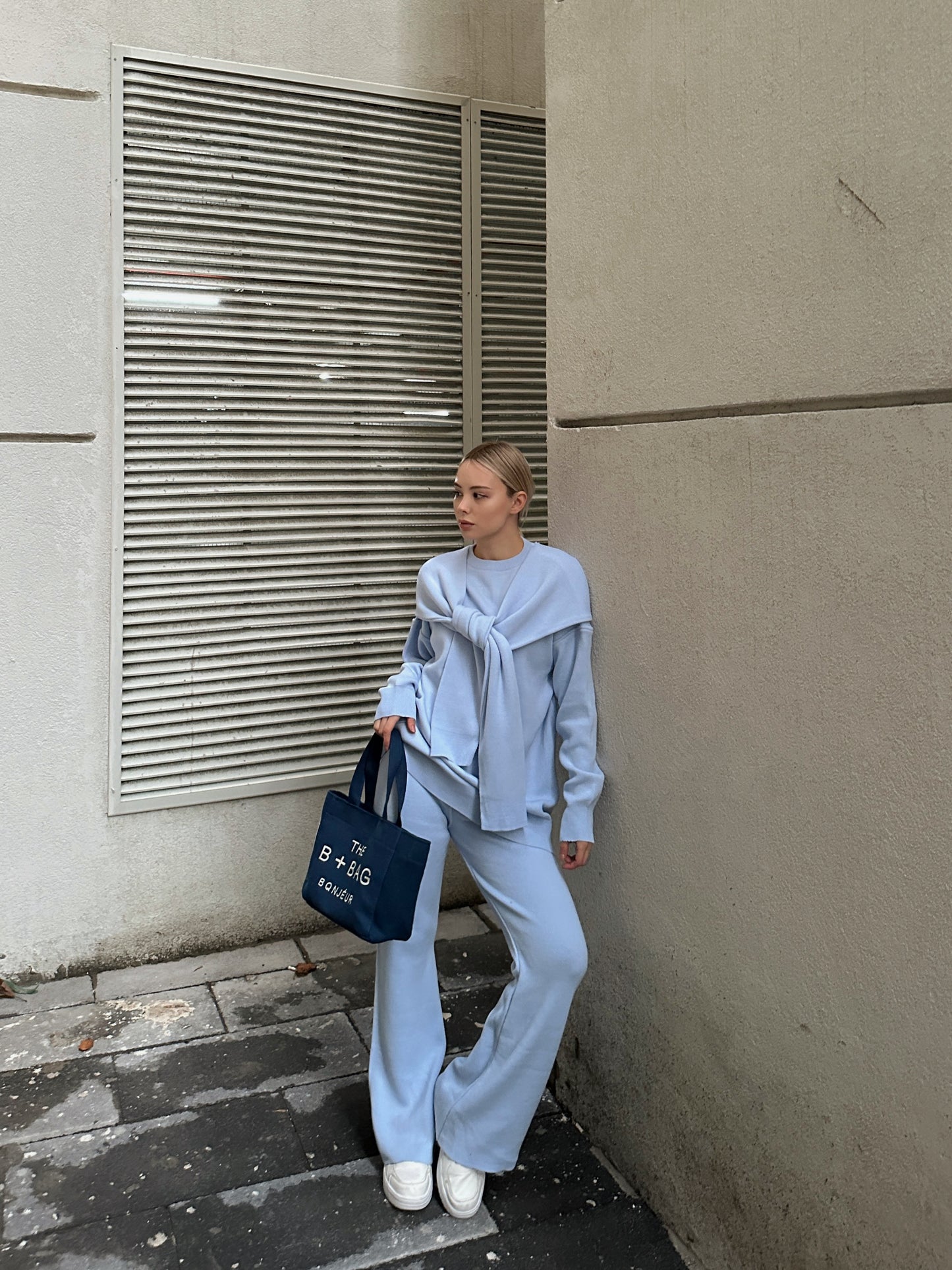 Knit Set with Shoulder Detail