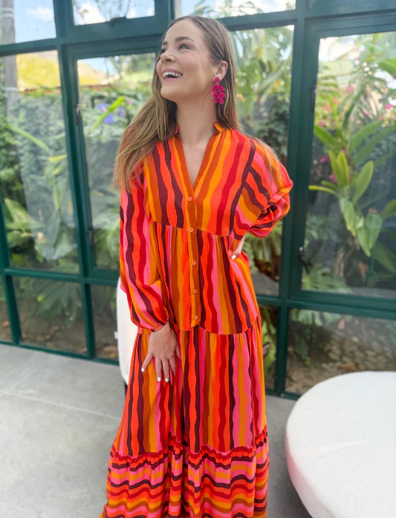 (LastPC) Printed Sunset Dress –فستان الغروب المطبّع