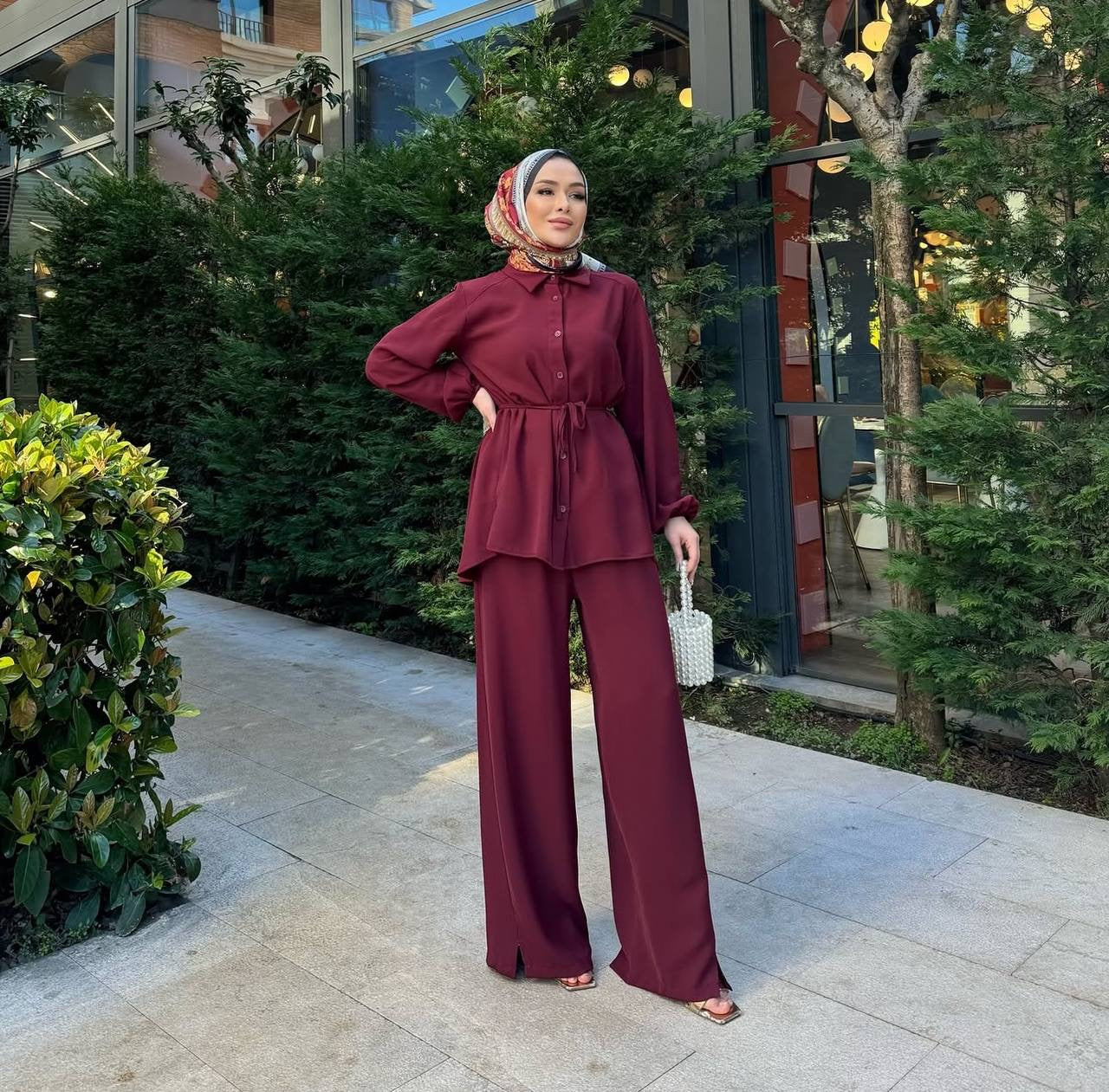 (4 Colours) طقم الرااااحة🥹✨❤️🔥 The Comfort Set (القميص هدل|الحزام اختياري)