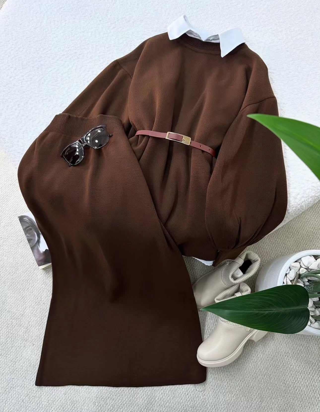 Daily Knit Skirt Set