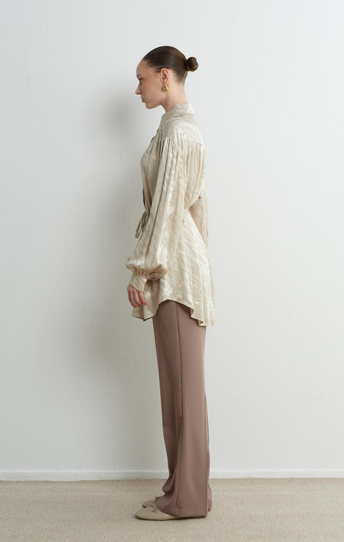 Effortless Elegance: Satin Tunic with a Chic Tie Waist (3 colours)