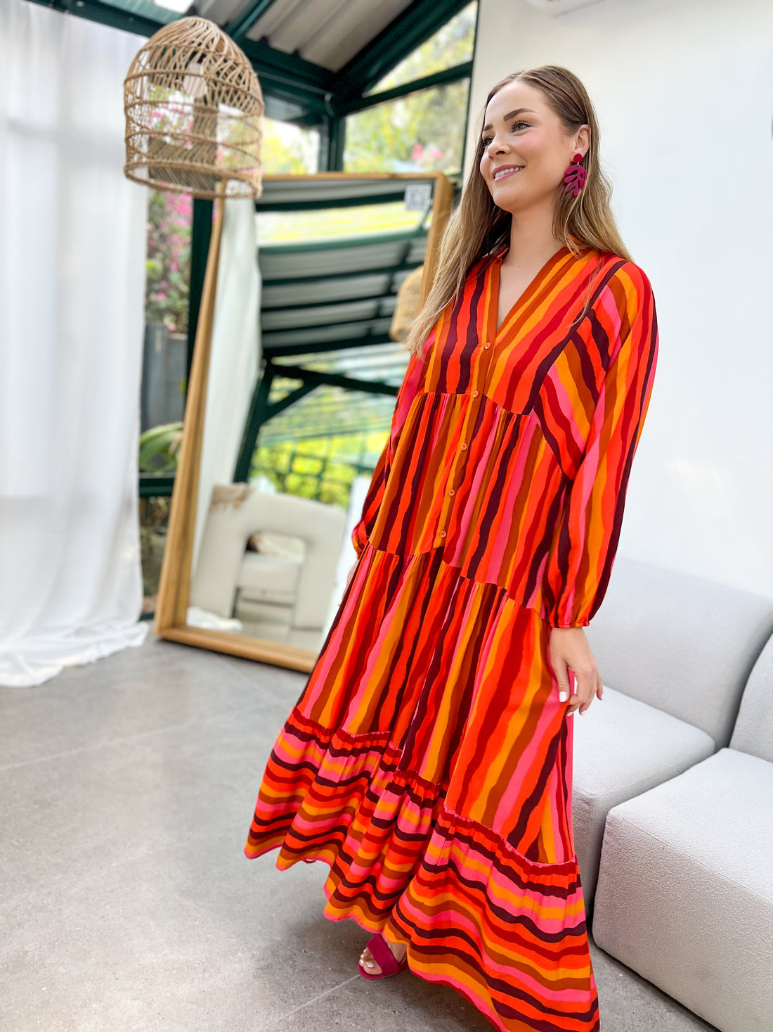 (LastPC) Printed Sunset Dress –فستان الغروب المطبّع