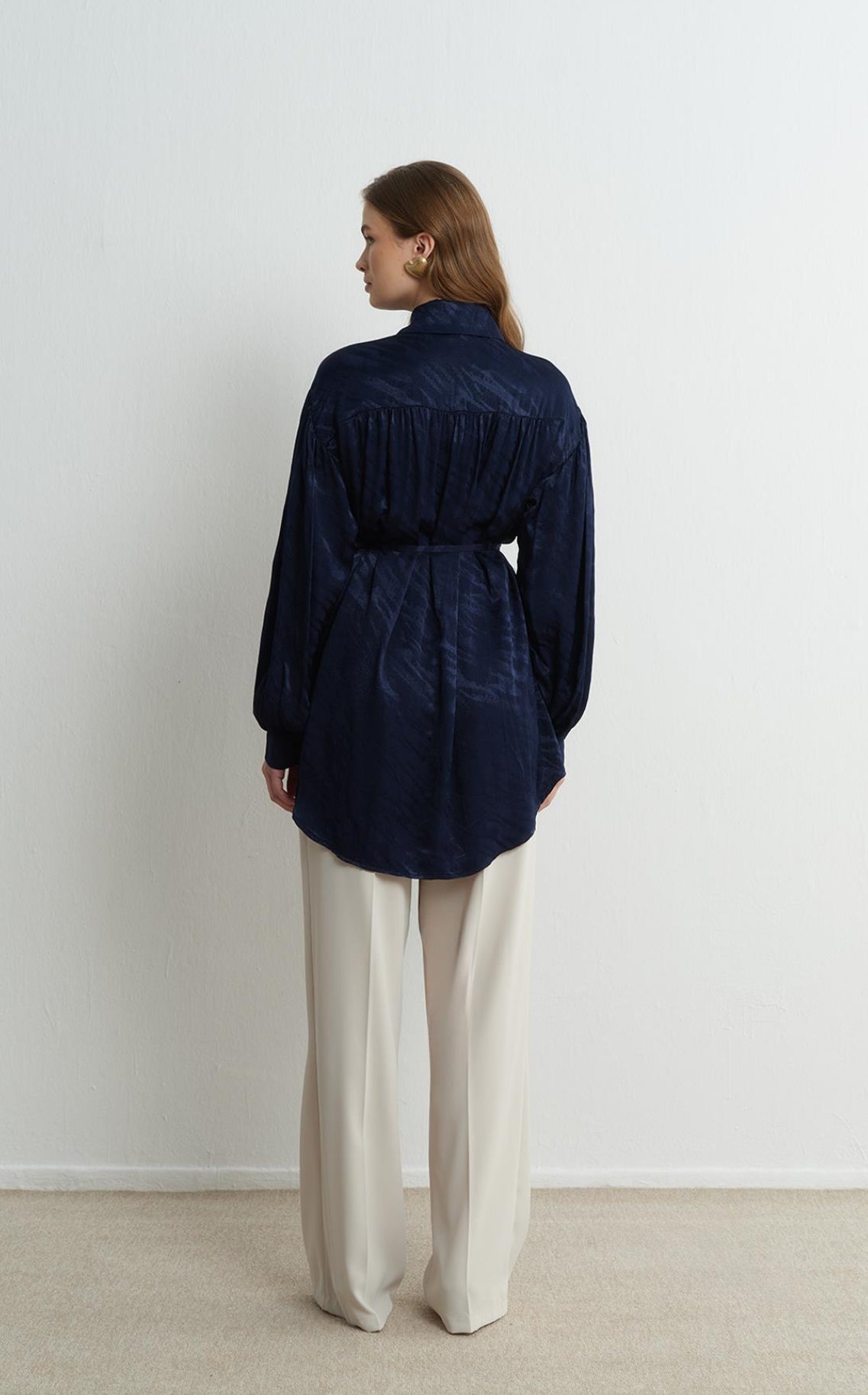 Effortless Elegance: Satin Tunic with a Chic Tie Waist (3 colours)