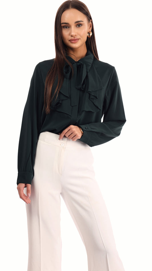 Olive Satin Luxury Shirt