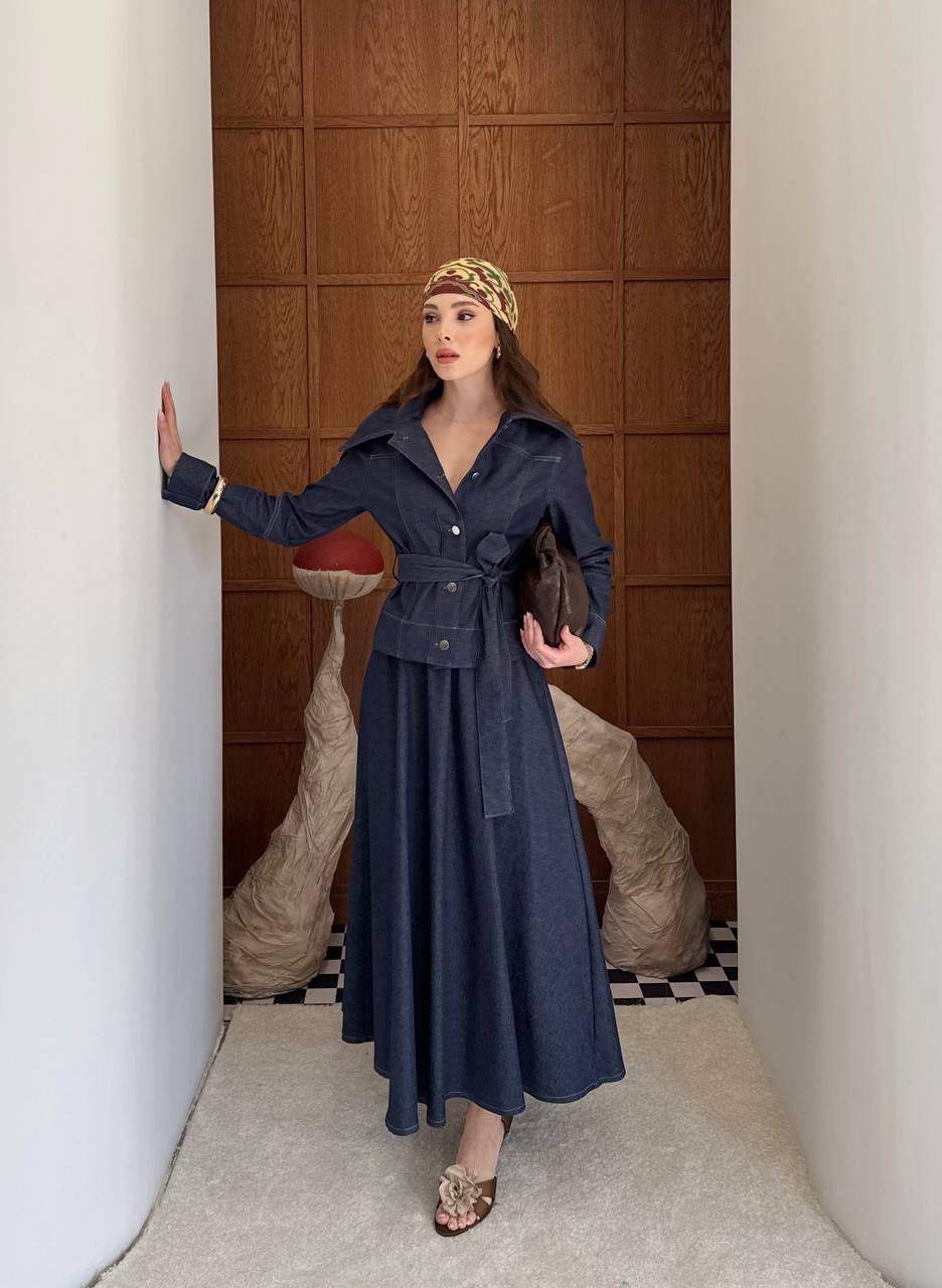 (LastPc)طقم موج الجينز - Denim Wave Set