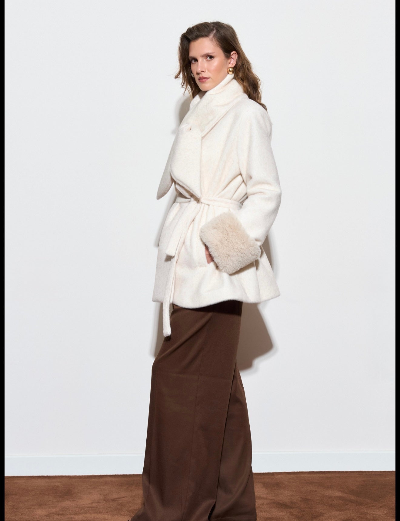 Elegant and luxurious fur jacket