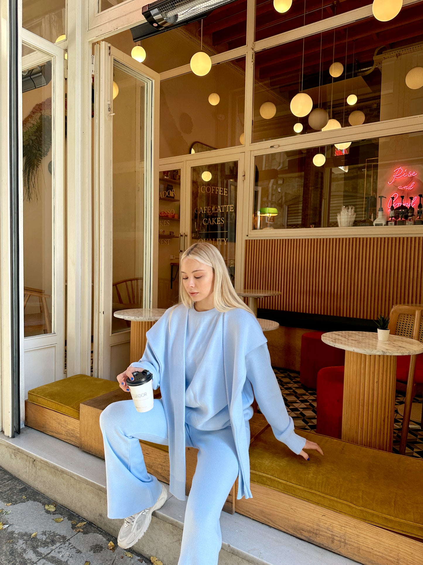 Knit Set with Shoulder Detail