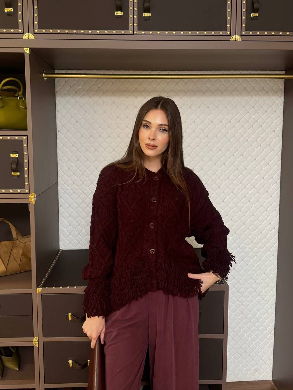 Elegant Knit Sweater with Soft Detailing (Perfect with a Skirt)