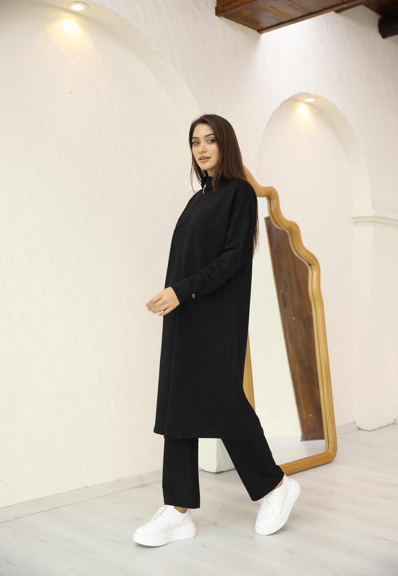 طقم شرعي أنيق وطويل - Modest Elegant Long Set