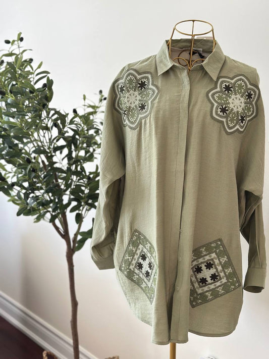 قميص الزهرات اليدوية | Handloom Petals Shirts (3 Colours)