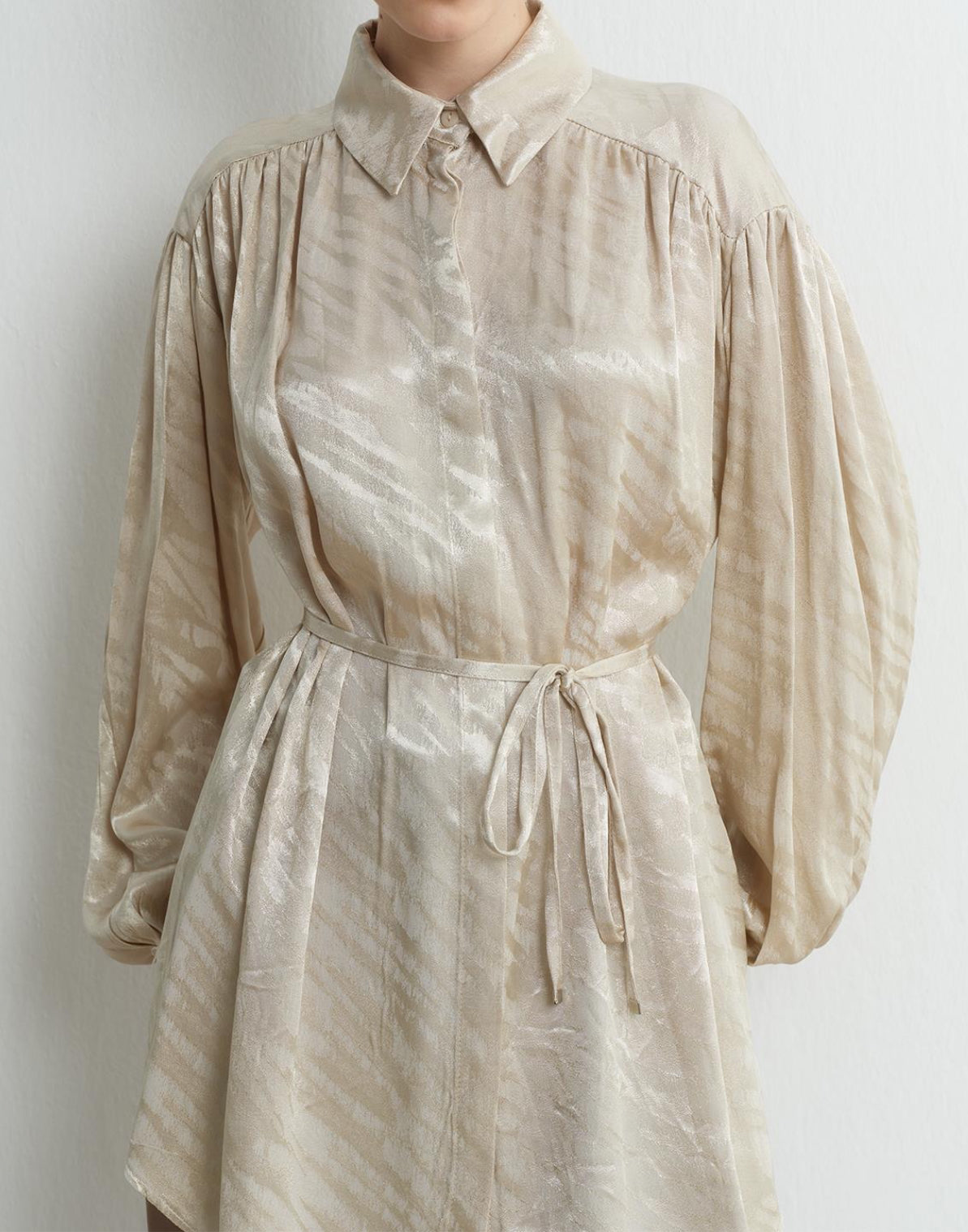 Effortless Elegance: Satin Tunic with a Chic Tie Waist (3 colours)
