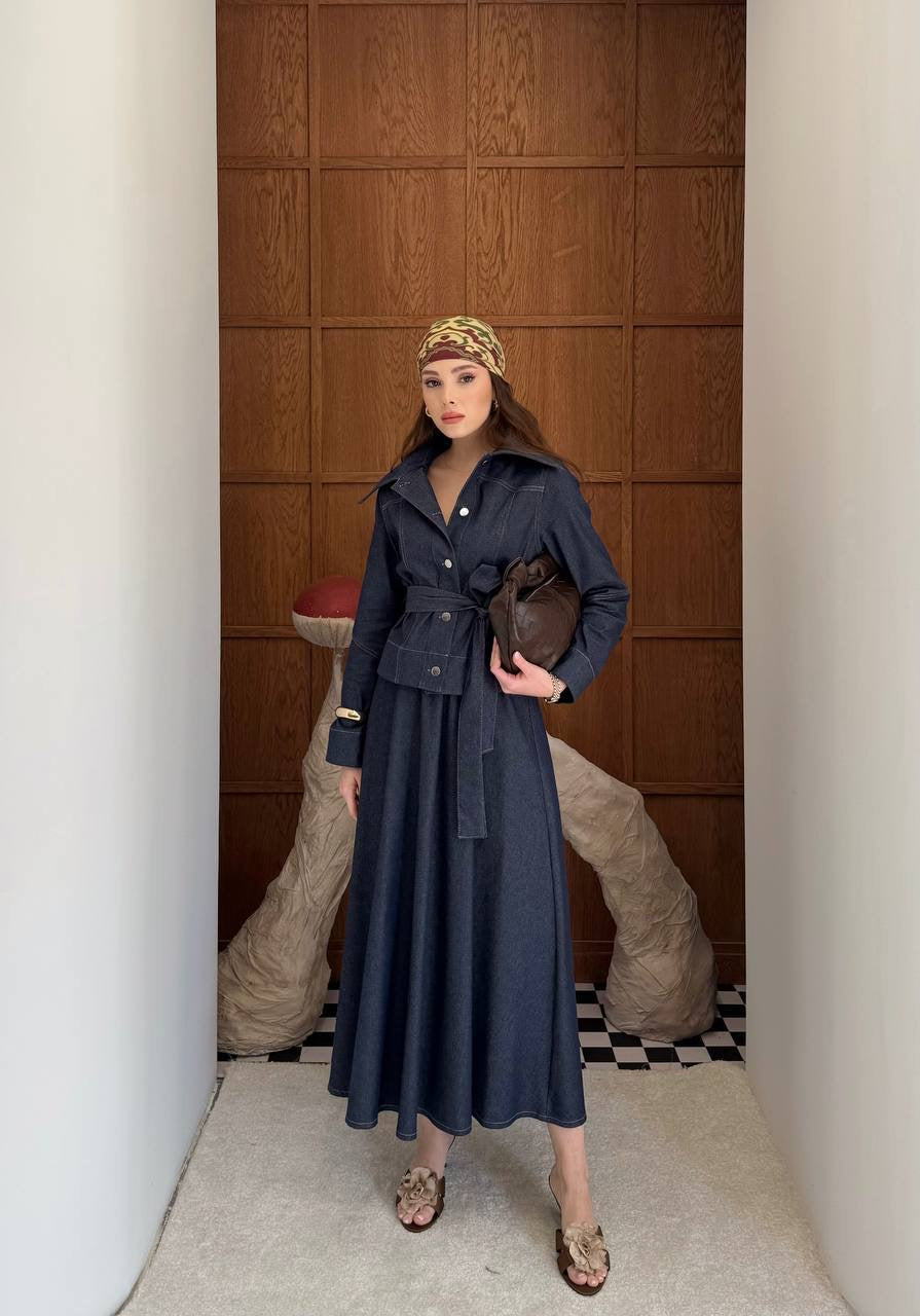 (LastPc)طقم موج الجينز - Denim Wave Set