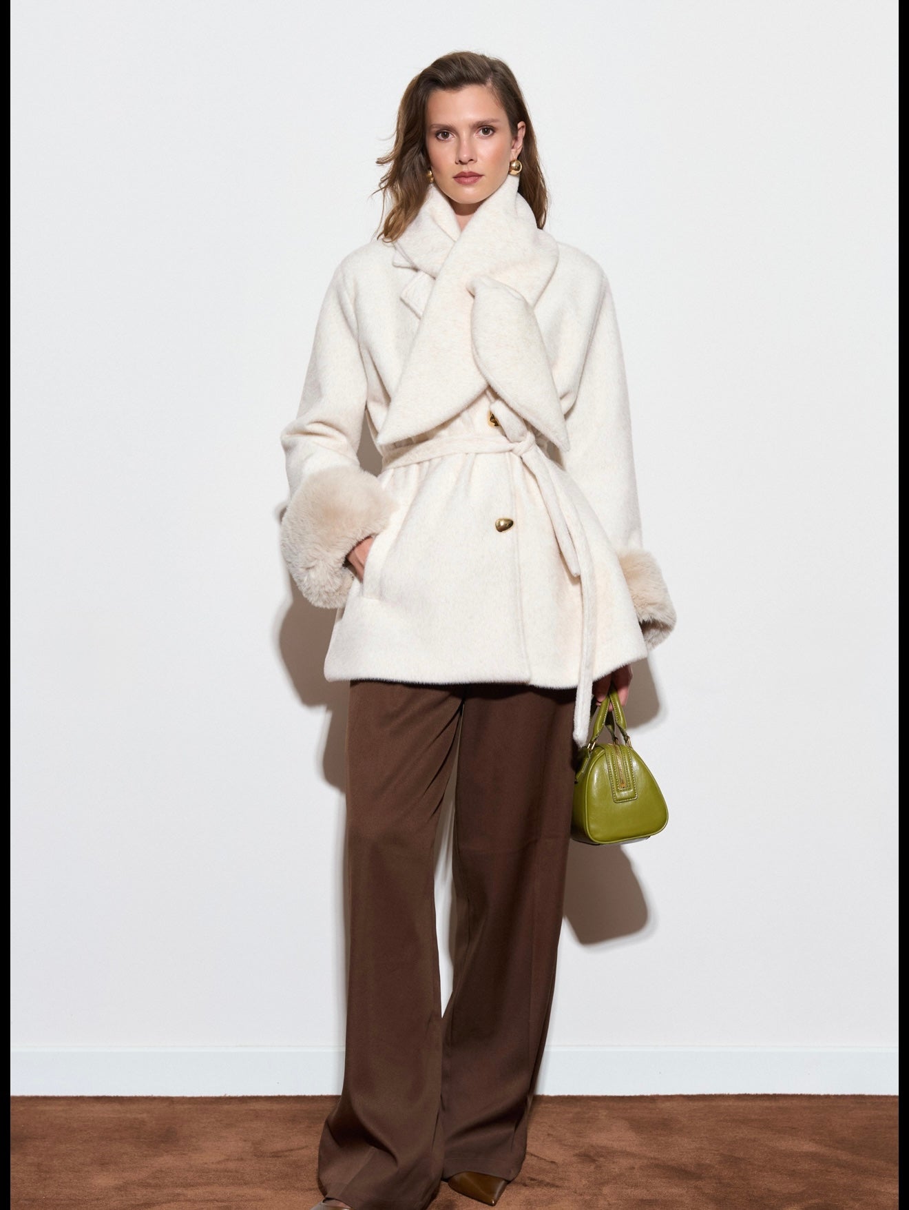 Elegant and luxurious fur jacket