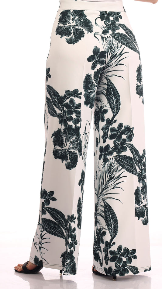 Floral Wide Leg Pants