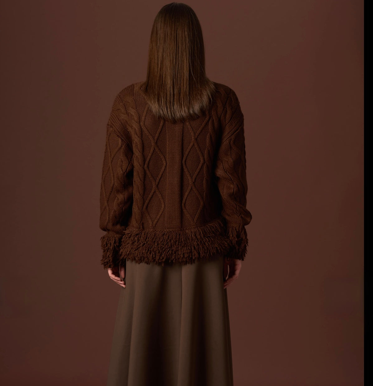 Elegant Knit Sweater with Soft Detailing (Perfect with a Skirt)