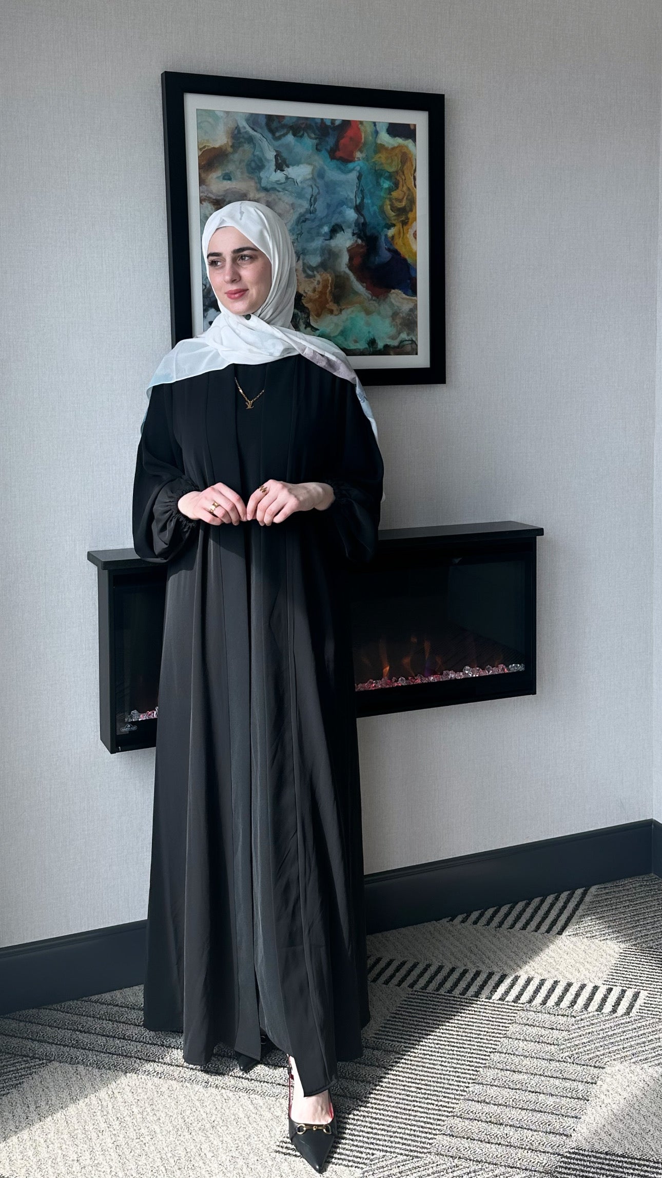 عباءة النقاء - The Purity Abaya
(3pcs)(3 ألوان Colours)