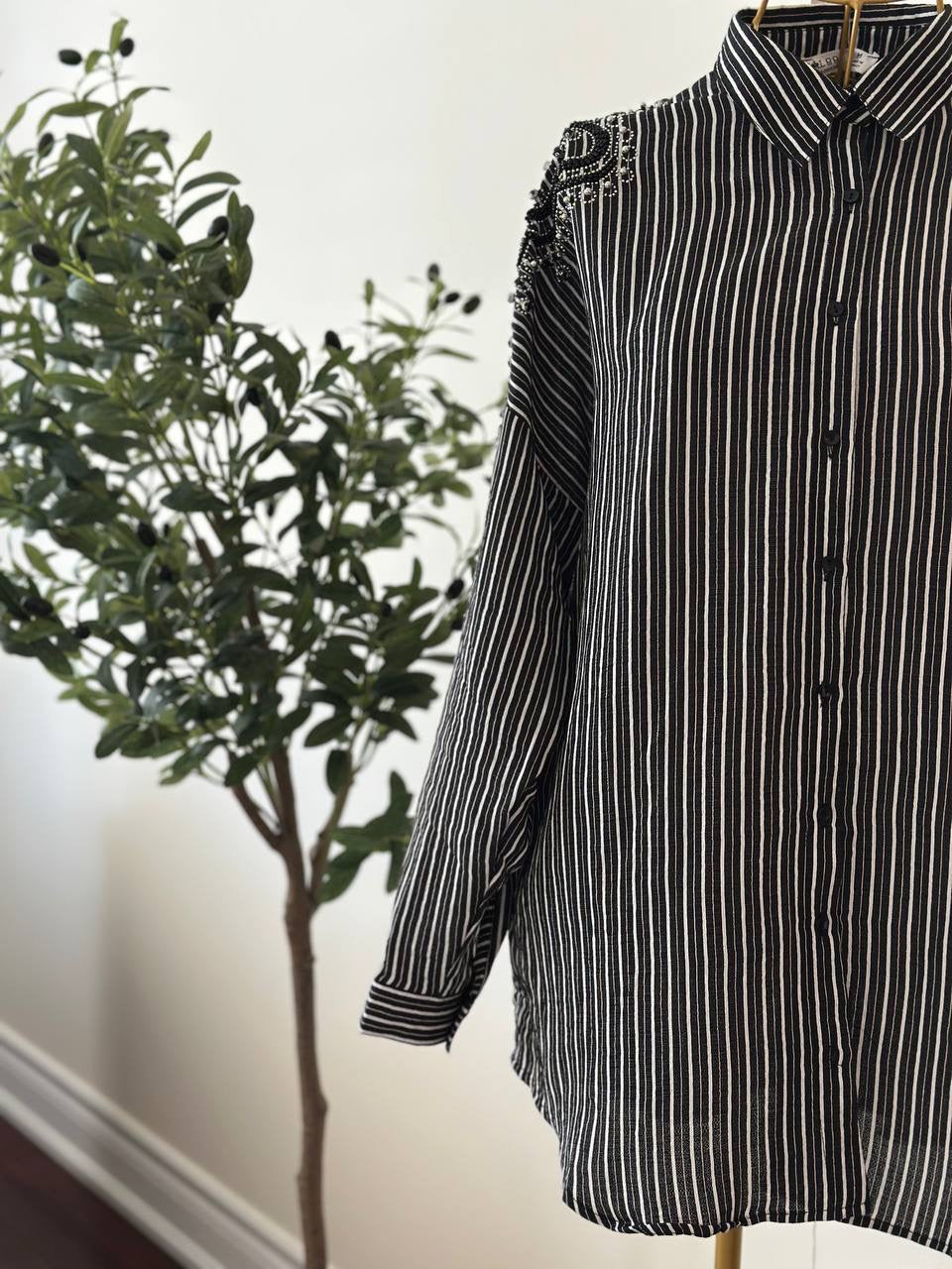 قميص خطوط الليل | Midnight Stripe Shirts (2 Colours)