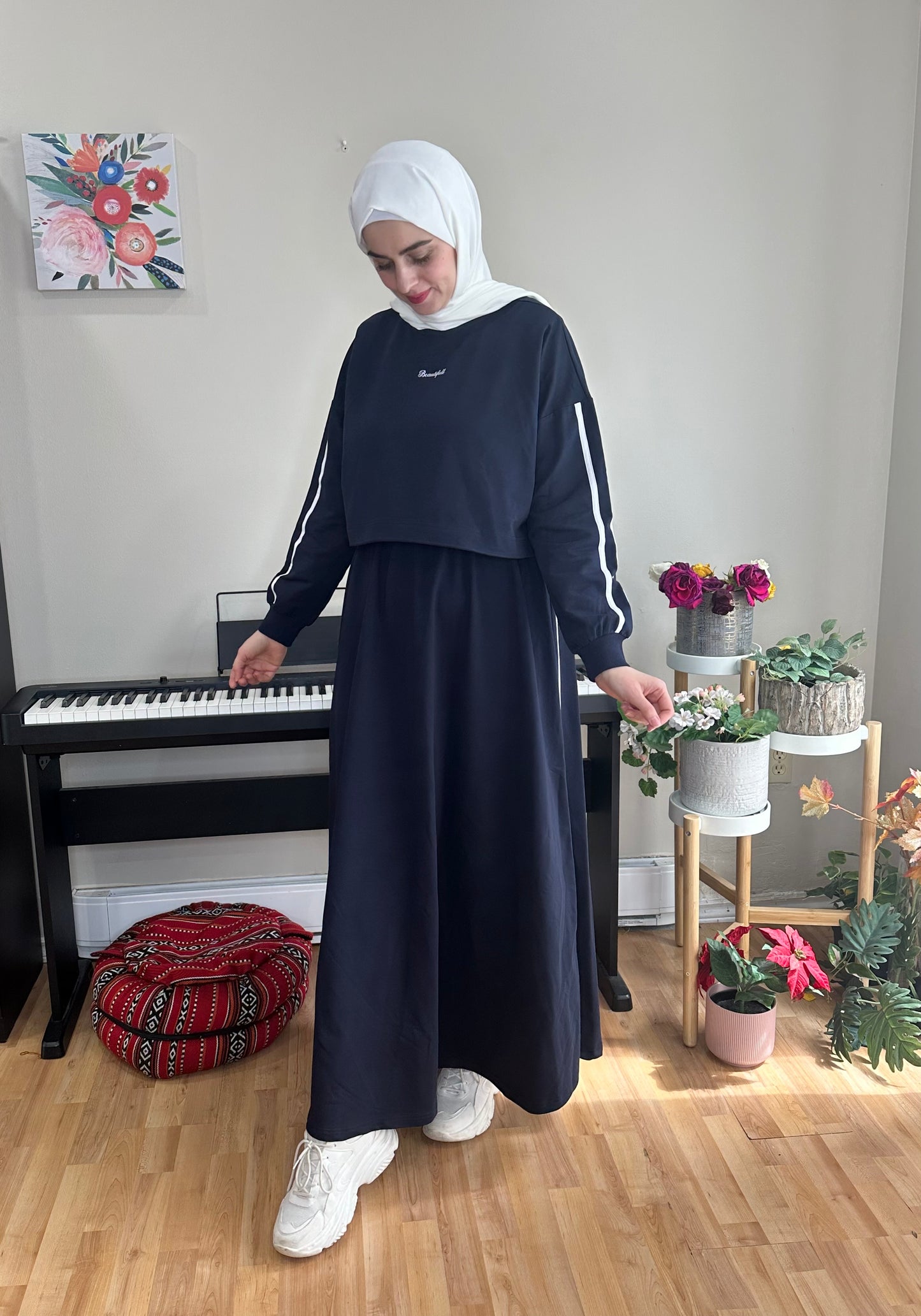 Modest Sporty Two-Piece Outfit | فستان طقم قطعتين بستايل رياضي