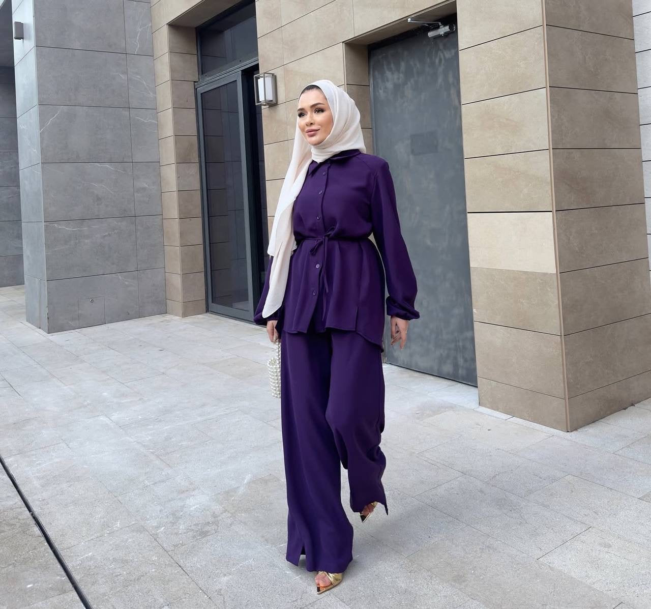 (4 Colours) طقم الرااااحة🥹✨❤️🔥 The Comfort Set (القميص هدل|الحزام اختياري)