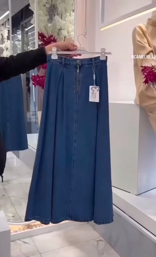 Denim Modest Skirt
