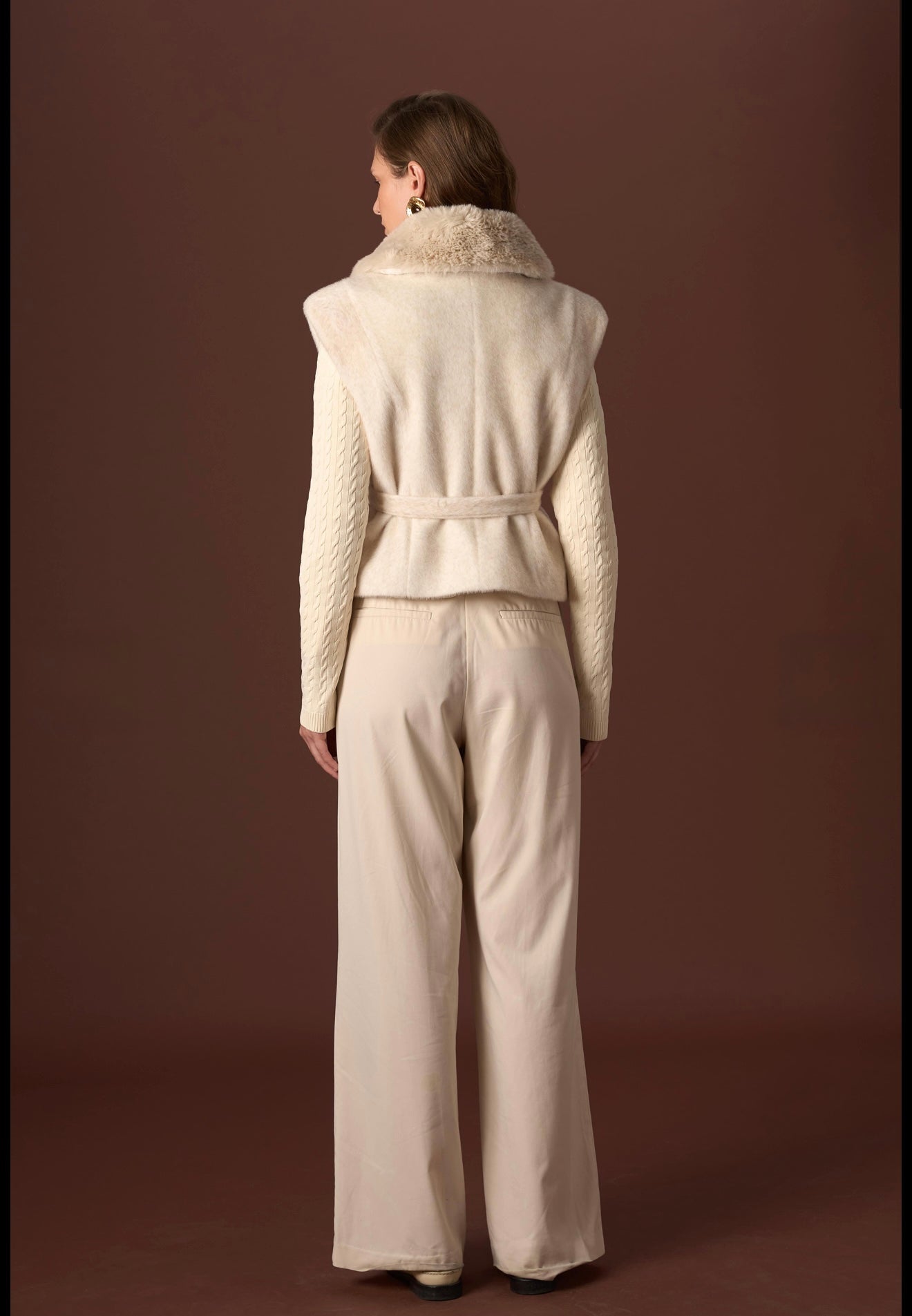 Sleeveless Fur Jacket
