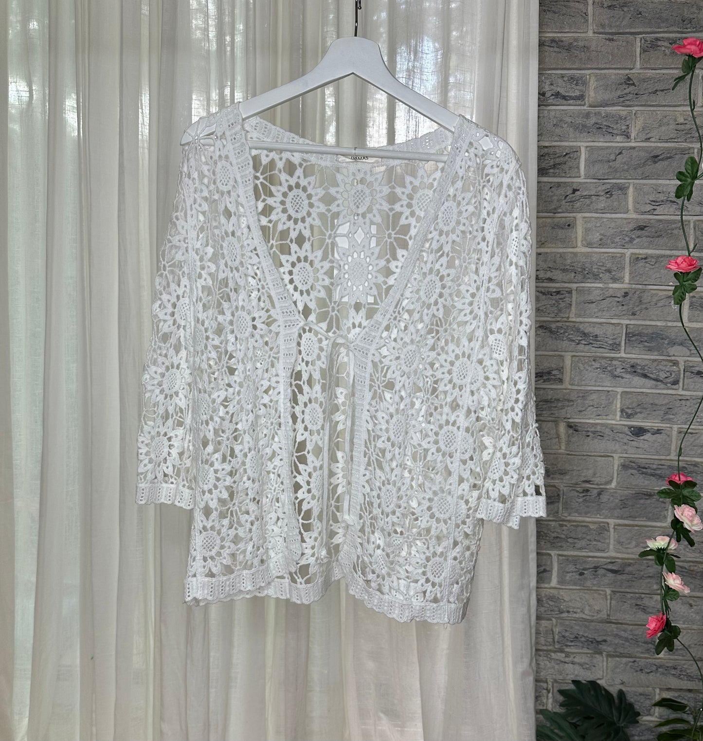 Floral Lace Crochet Cardigan