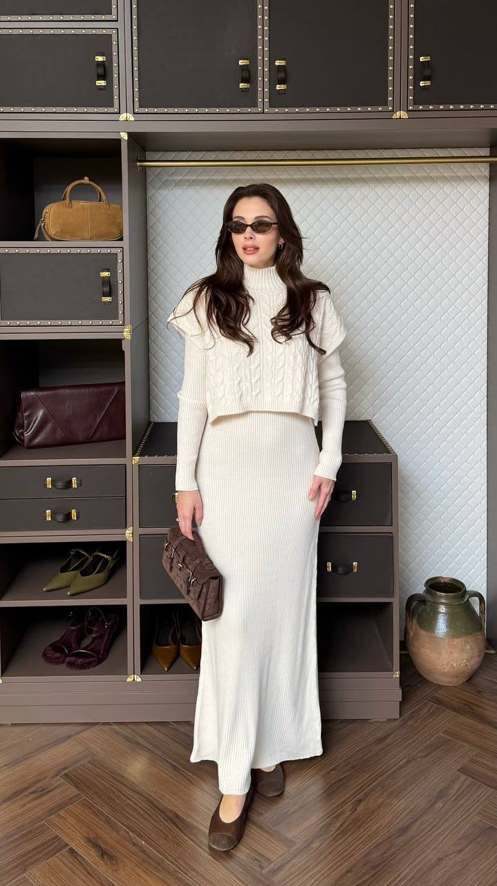 Elegant Wool Dress 🧵(2PC)