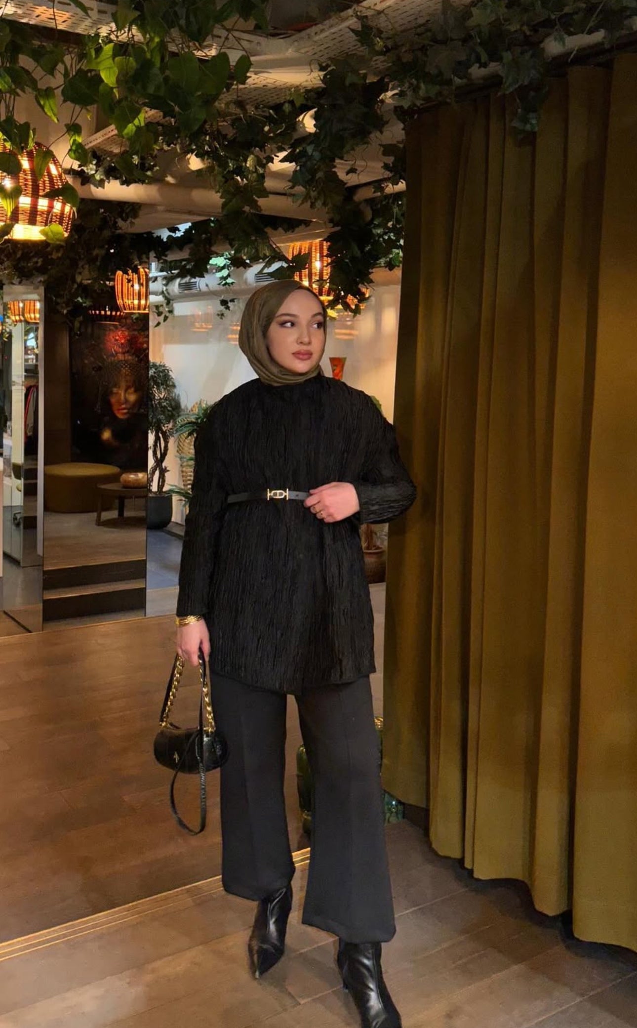 Textured Blazer Chic — Elegant Buttons Edition