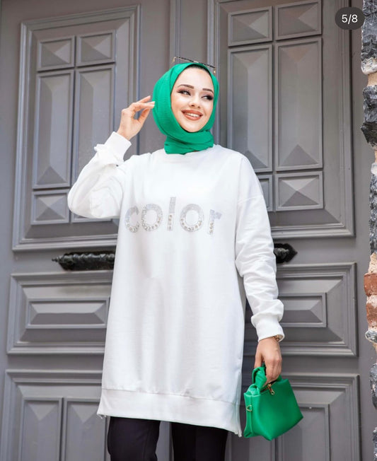 Cotton Modest Sweater