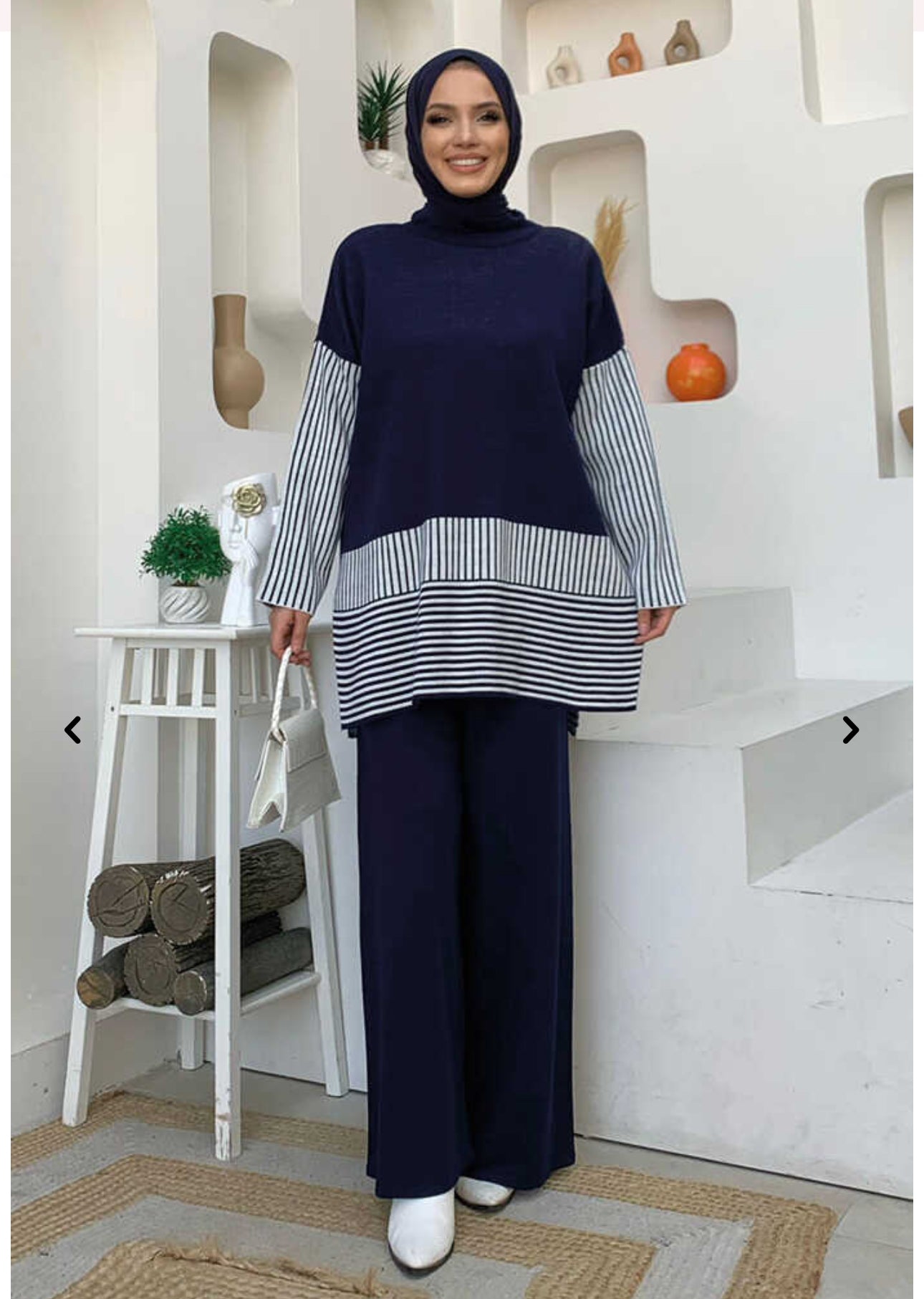 Best Seller / Chic Striped Knitwear Set