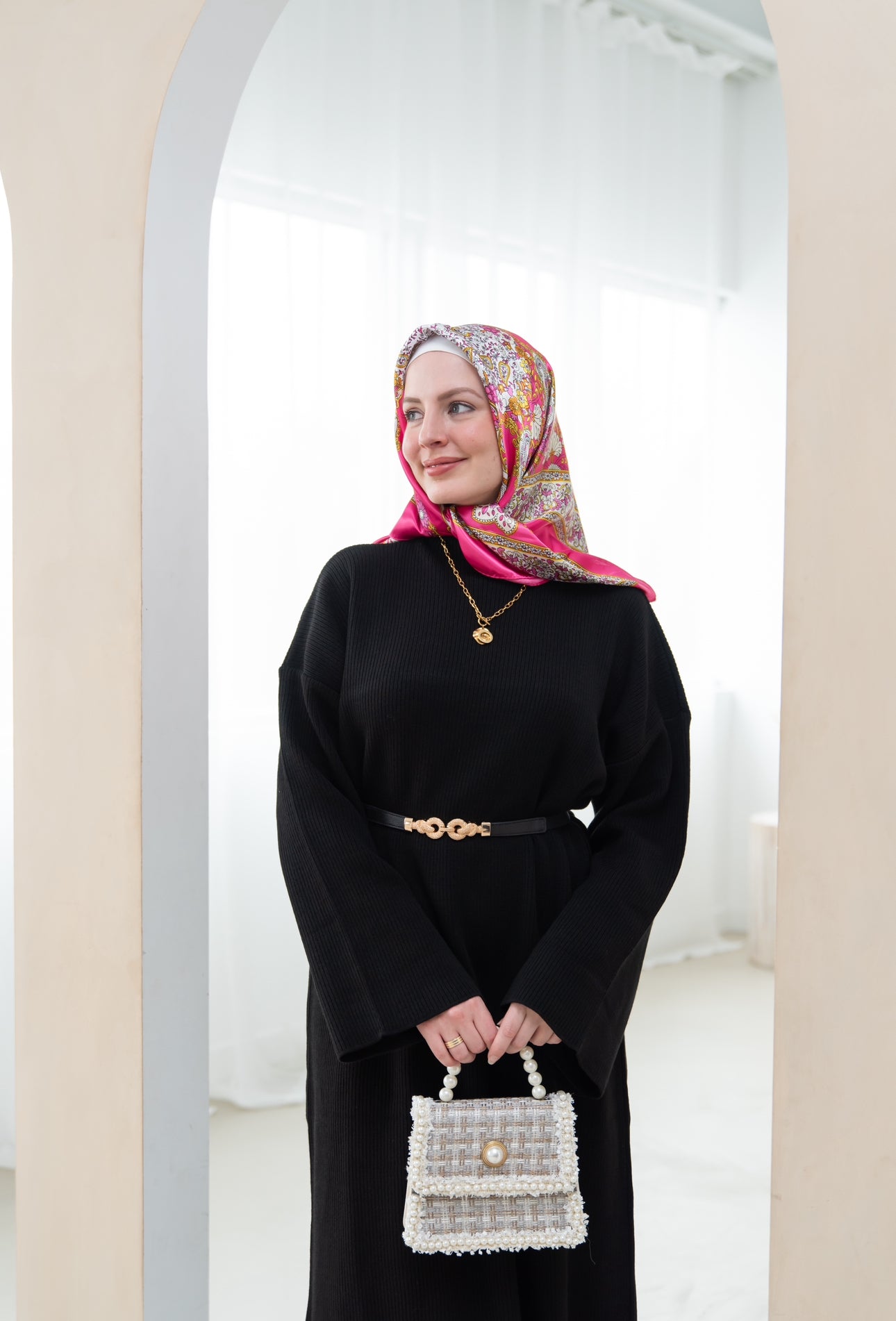 Elegant Knit Dress 
فستان كروشيه راقي
