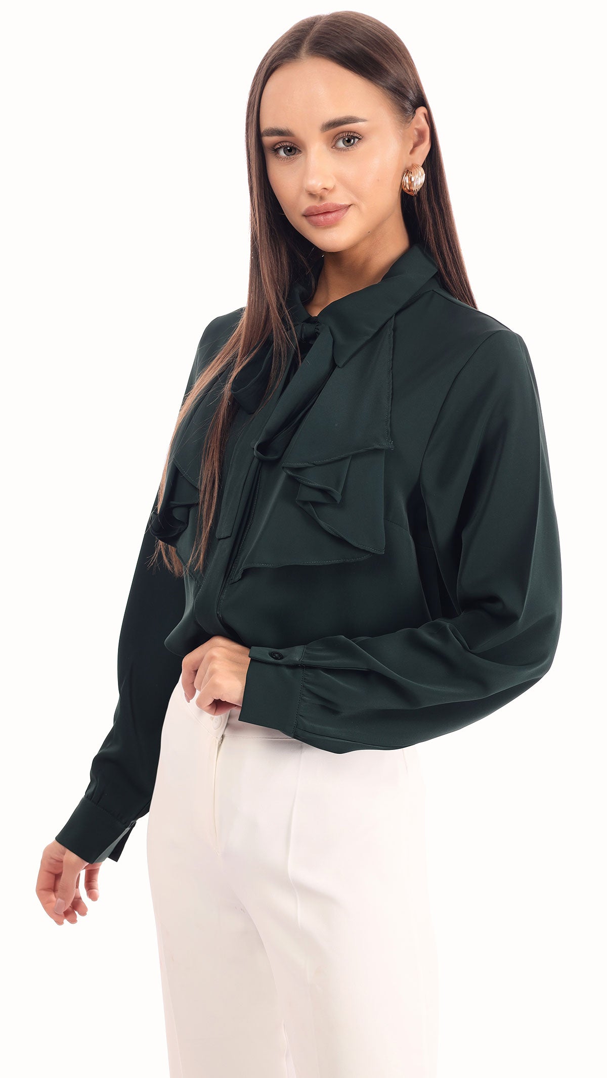 Olive Satin Luxury Shirt