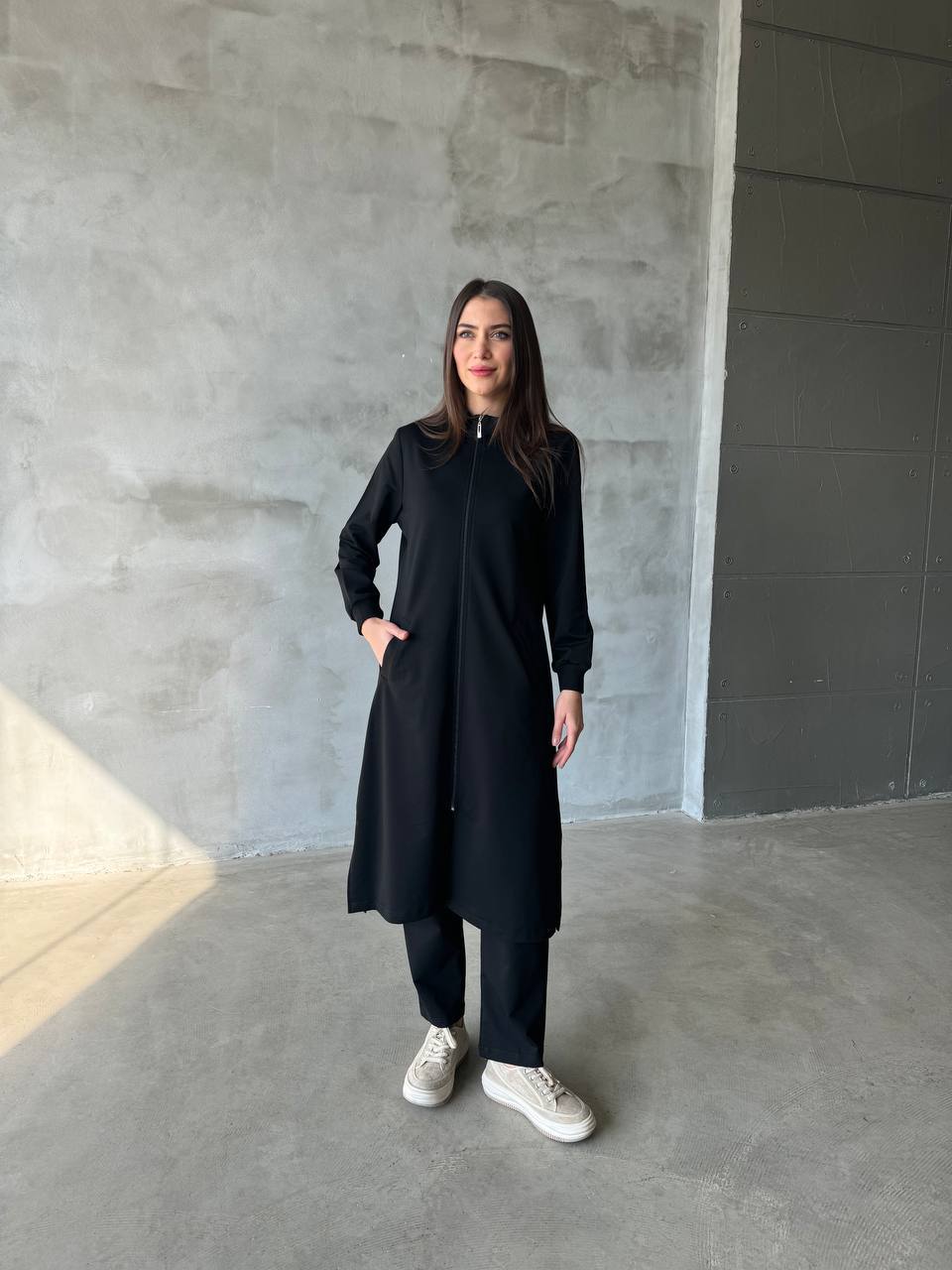 طقم شرعي أنيق وطويل - Modest Elegant Long Set