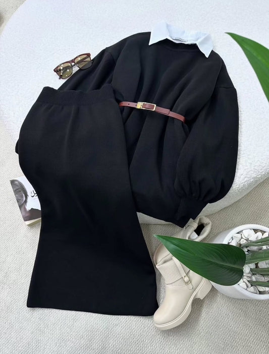 Daily Knit Skirt Set