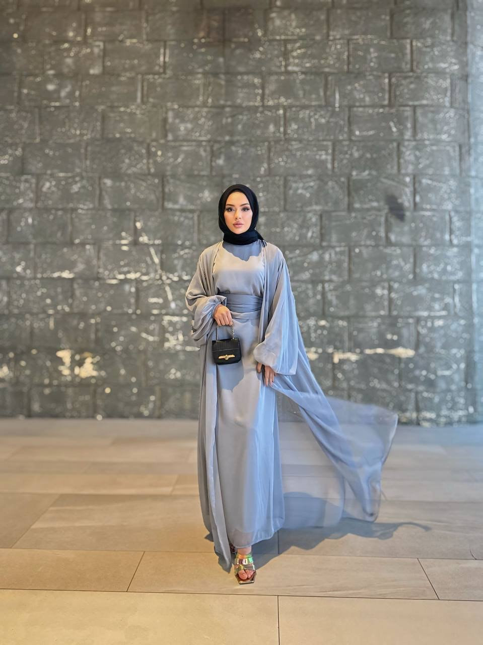 Three Pieces Eid Abaya Set