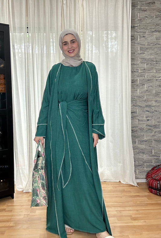 3Pc Elegant Abaya