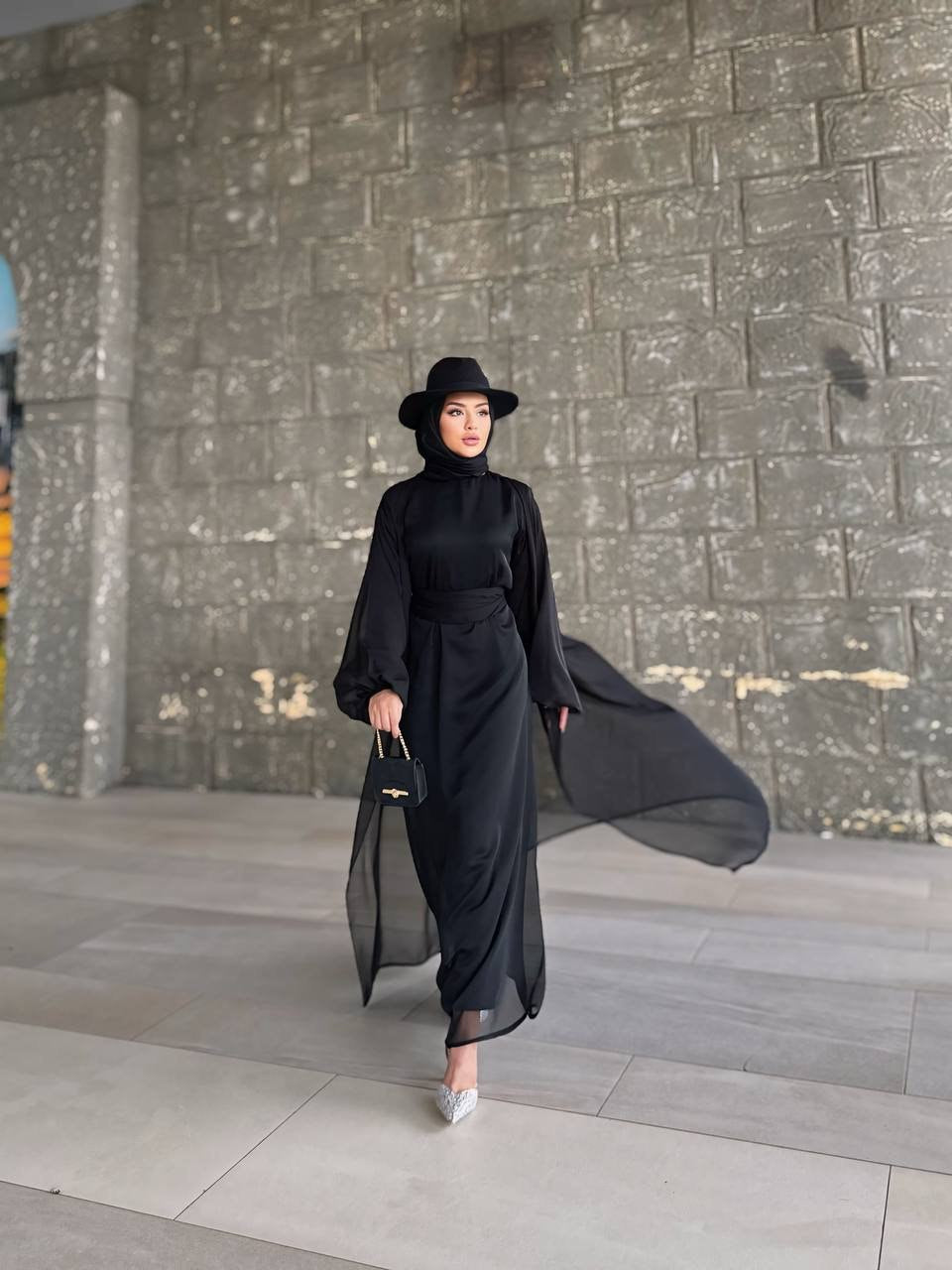 Three Pieces Eid Abaya Set