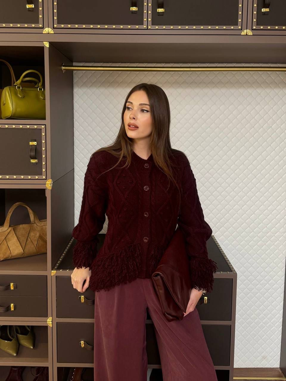 Elegant Knit Sweater with Soft Detailing (Perfect with a Skirt)