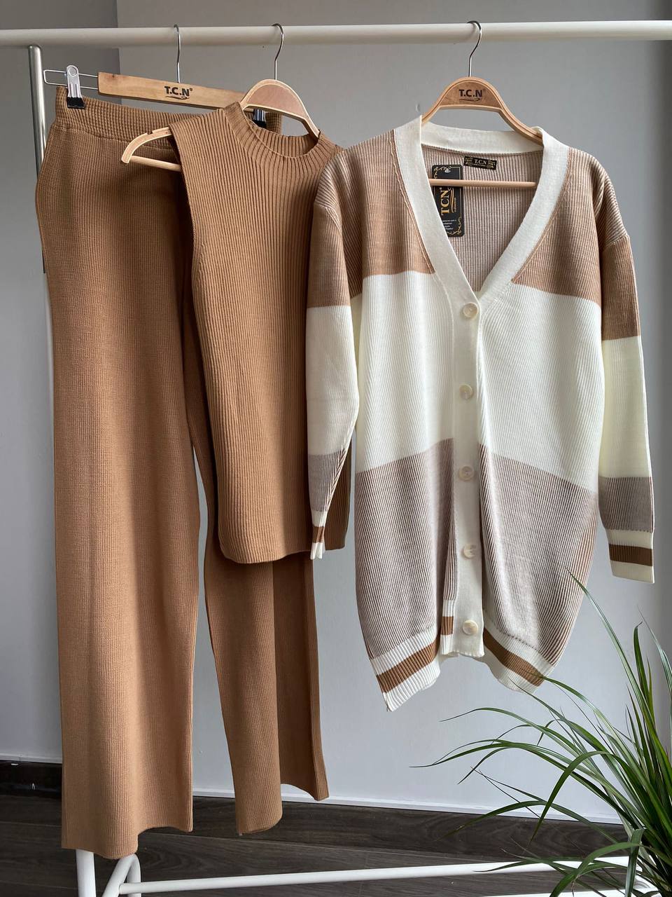 Cozy Neutrals Ribbed Knitwear Set