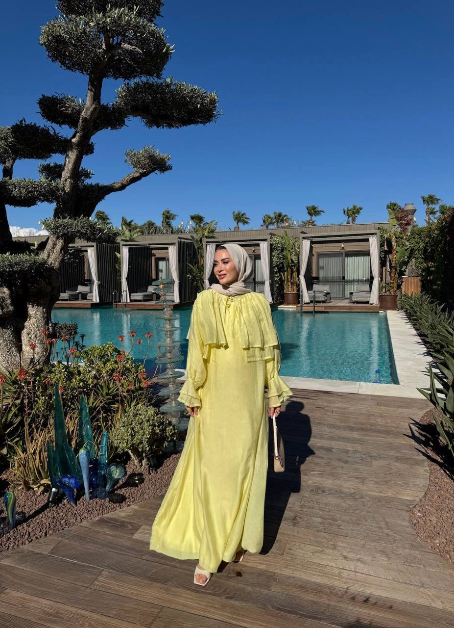 Breeze Dress - فستان النسيم (قطعتين فستان مبطن + جكيت مبطن) (٣الوان)