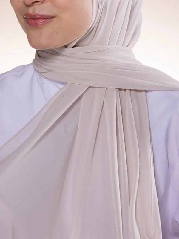 حجاب شيفون لون نود Nude-colored chiffon hijab