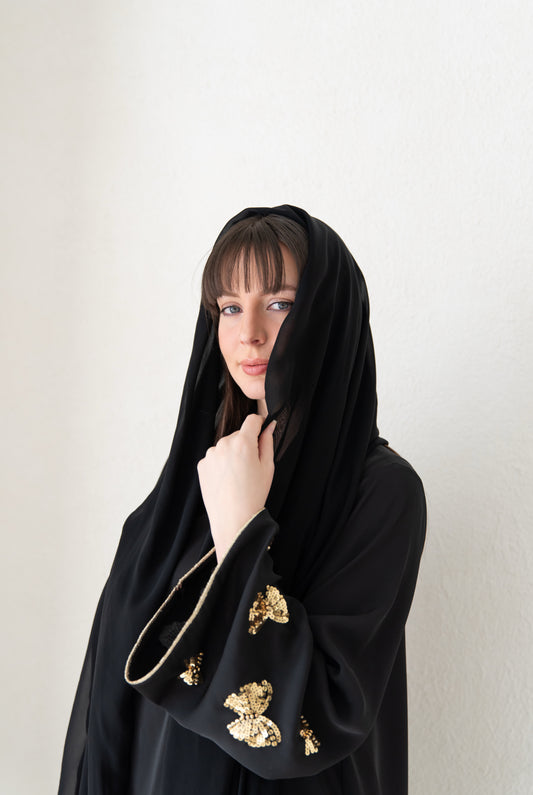 عباءة فراشات الذهب - The Golden Butterflies Abaya