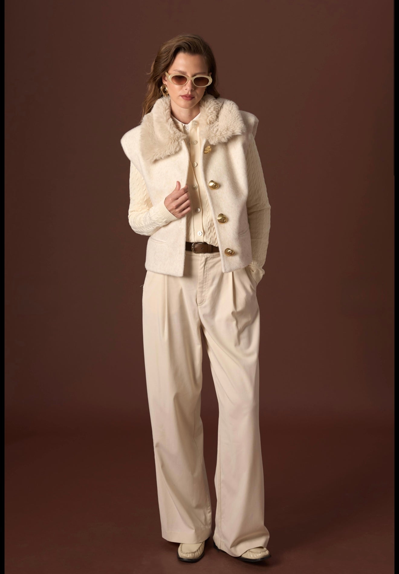 Sleeveless Fur Jacket