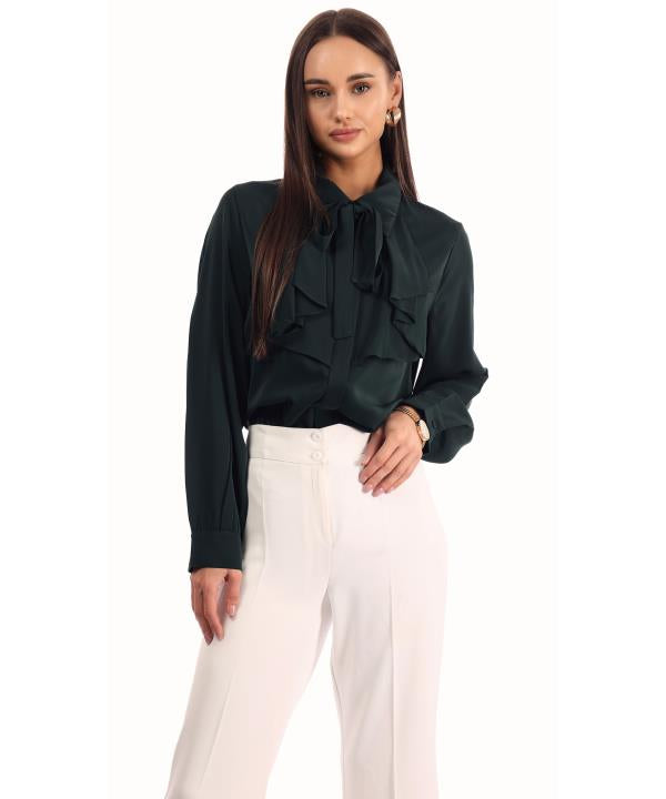 Olive Satin Luxury Shirt