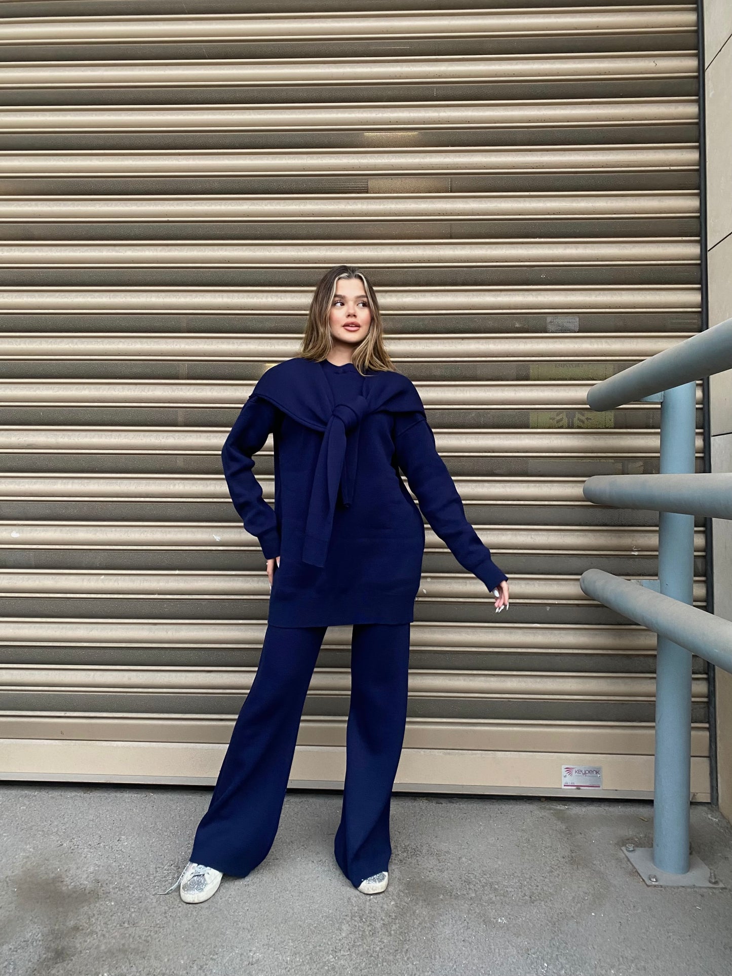 Knit Set with Shoulder Detail