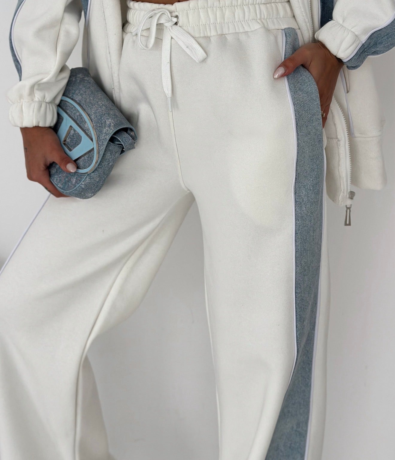 Denim With Fleece Comfy Suit In 4 Colours