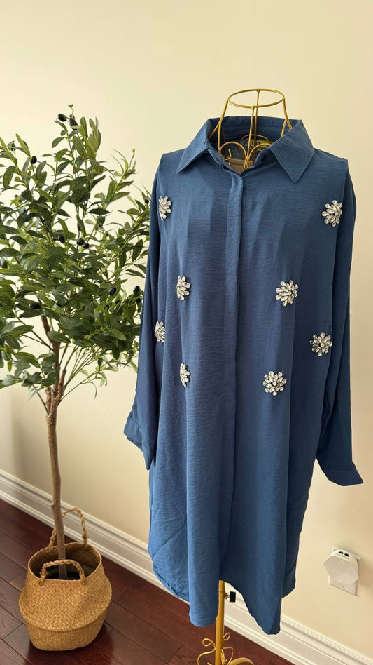 Jewelled Modest Shirt (OverSized)