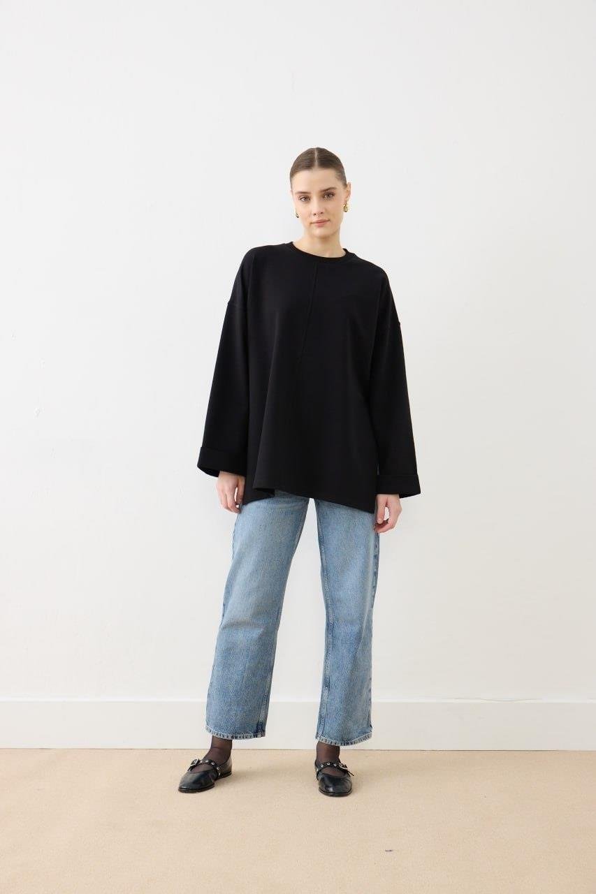 Belted Tunic Sweatshirt in 4 Colours